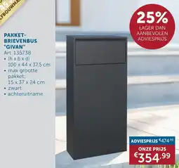Zelfbouwmarkt Pakketbrievenbus Givan aanbieding