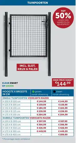 Zelfbouwmarkt Tuinpoorten aanbieding