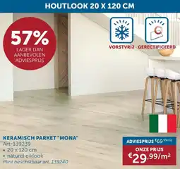 Zelfbouwmarkt Houtlook Keramisch Parket Mona aanbieding