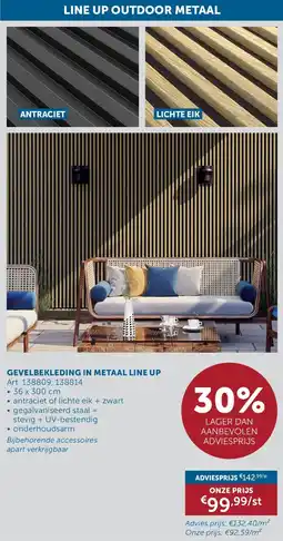 Zelfbouwmarkt Gevelbekleding in Metaal Line Up aanbieding