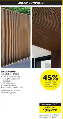Zelfbouwmarkt Line Up Composiet Liam aanbieding