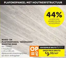 Zelfbouwmarkt Wand en Plafondpaneel Normandy Maestro 8 mm aanbieding