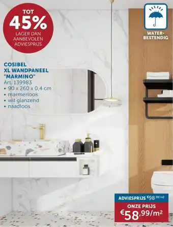 Zelfbouwmarkt Cosibel XL Wandpaneel Marmino aanbieding