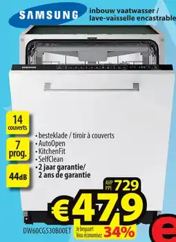 ElectroStock Samsung Inbouw Vaatwasser aanbieding