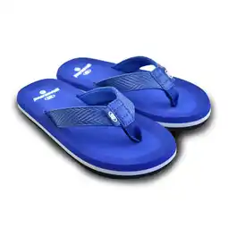 Decathlon Unisex-strandslippers in koningsblauw met rubberen zolen aanbieding