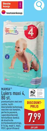 ALDI Mamia Luiers Maxi aanbieding
