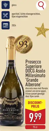 ALDI Prosecco Superiore DOCG Asolo Millesimato 'Grande Alberone' aanbieding
