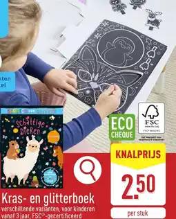 ALDI Kras- en glitterboek aanbieding