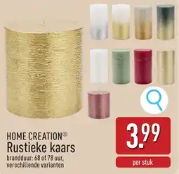 ALDI Home Creation Rustieke Kaars aanbieding
