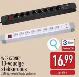 ALDI Workzone 10-voudige stekkerdoos aanbieding