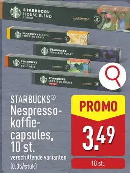 ALDI Starbucks Nespresso- koffie- capsules aanbieding