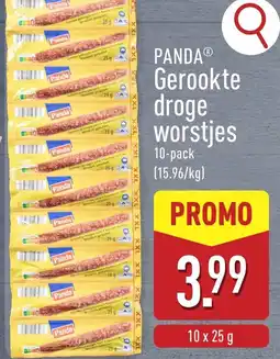 ALDI Panda Gerookte Droge worstjes aanbieding