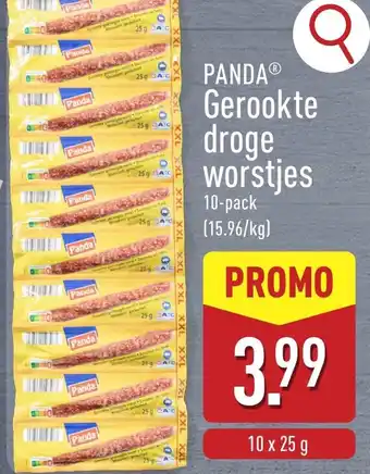 ALDI Panda Gerookte Droge worstjes aanbieding