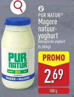 ALDI Pur Natur Magere natuur- yoghurt aanbieding