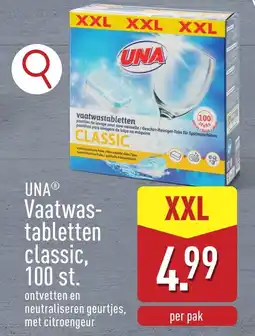 ALDI Una Vaatwas- tabletten classic aanbieding