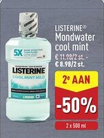 ALDI Listerine Mondwater cool mint aanbieding