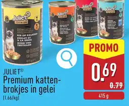 ALDI Juliet Premium katten- brokjes in gelei aanbieding
