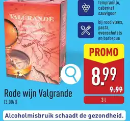 ALDI Rode wijn Valgrande aanbieding
