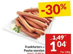 Intermarché Frankfurters of Poolse worsten aanbieding