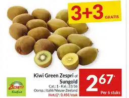 Intermarché Kiwi Green Zespri of Sungold aanbieding