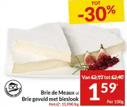Intermarché Brie de Meaux of Brie gevuld met bieslook aanbieding