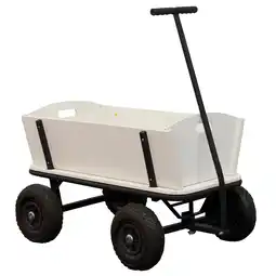 Decathlon Billy Beach Wagon Bolderwagen, Hout, Luchtbanden, Zwart aanbieding