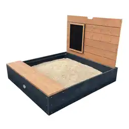 Decathlon Mandy Houten Zandbak, Bank, Opbergruimte, Schoolbord – 100 x 90 cm aanbieding