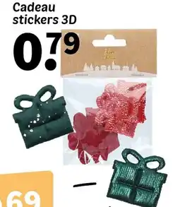 Wibra Cadeau stickers 3D aanbieding