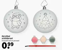Wibra Kerstbal schilderset aanbieding