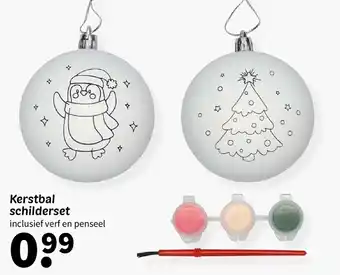 Wibra Kerstbal schilderset aanbieding