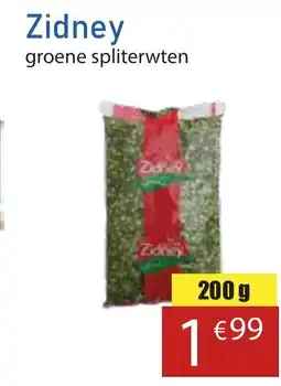 Tanger Markt Zidney groene spliterwten aanbieding