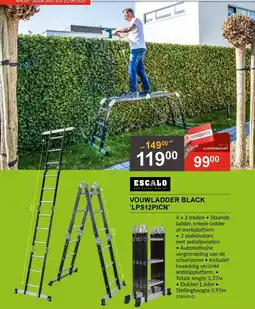 HandyHome Vouwladder black 'LPS12PICN aanbieding