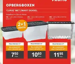 HandyHome Opbergboxen curve met zwart deksel aanbieding
