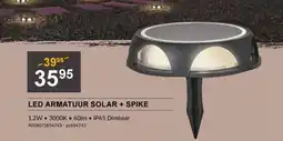 HandyHome Led armatuur solar + spike aanbieding
