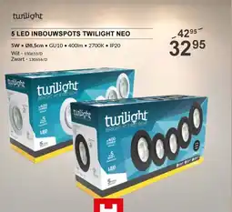 HandyHome 5 LED inbouwspots twilight neo aanbieding