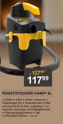 HandyHome Rugstofzuiger handy 6L aanbieding