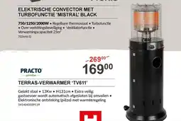 HandyHome Terras verwarmer TV611 aanbieding