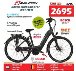 iTEK Raleigh bosch middenmotor met riem aanbieding