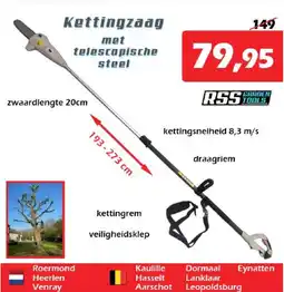 iTEK Kettingzaag met telescopische steel aanbieding