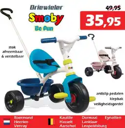 iTEK Driewieler smoby be fun aanbieding