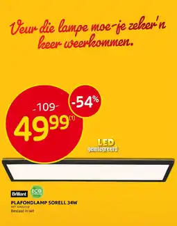 BricoPlanit Brilliant Plafondlamp Sorell aanbieding