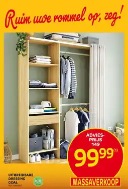 BricoPlanit Uitbreidbare Dressing Goal aanbieding