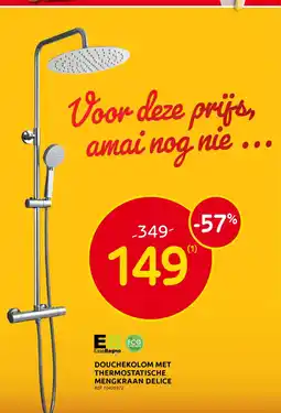 BricoPlanit Douchekolom met thermostatische mengkraan delice aanbieding
