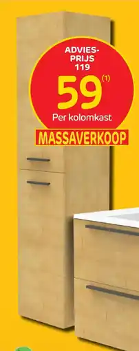 BricoPlanit Badkamerset Carlo Kolomkast aanbieding