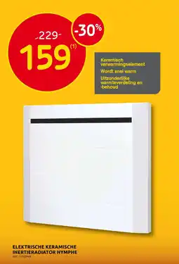 BricoPlanit Elektrische Keramische Inertieradiator Nymphe aanbieding