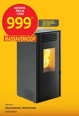 BricoPlanit Invicta Pelletkachel Tratto 9 kw aanbieding