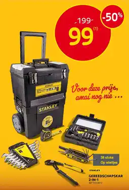 BricoPlanit Stanley Gereedschapskar 2-in-1 aanbieding