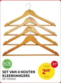 BricoPlanit Houten Kleerhangers aanbieding