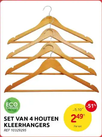 BricoPlanit Houten Kleerhangers aanbieding