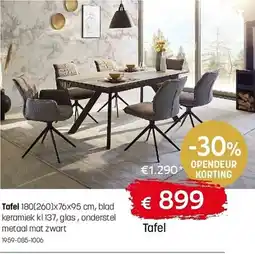 Gaverzicht Tafel aanbieding